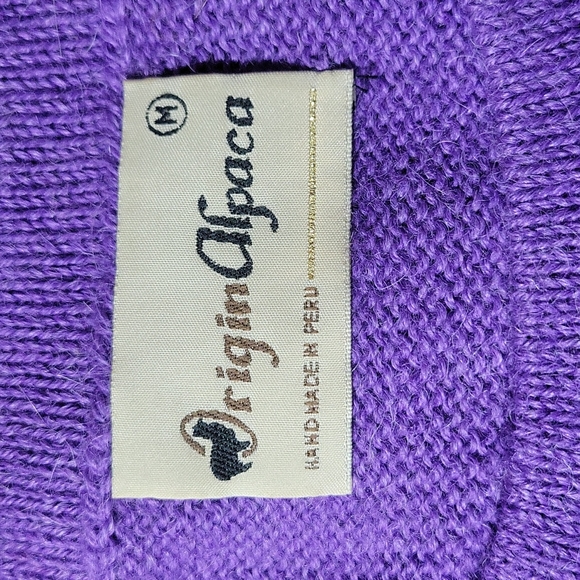 Origin Alpaca, size M, purple Alpaca sweater. - Picture 6 of 7